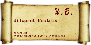 Wildpret Beatrix névjegykártya